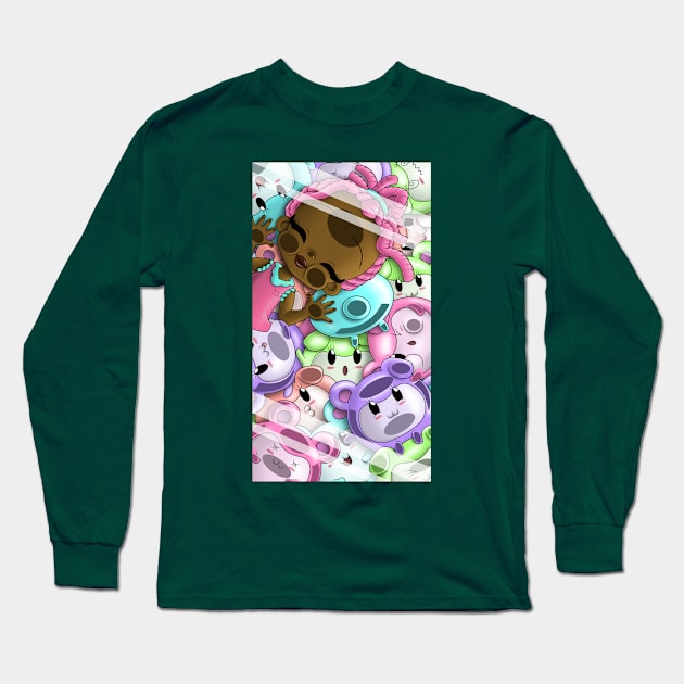 African American Girl and Bears Long Sleeve T-Shirt by treasured-gift